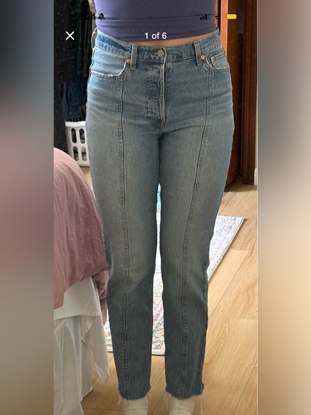 GAP Tall Women's Light Blue Seam-Front Jeans
